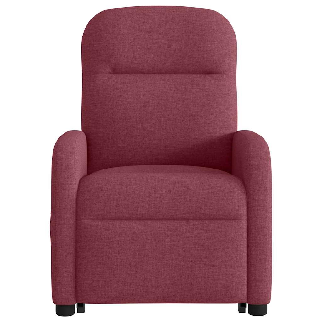 Električni naslonjač na podizanje od tkanine boja vina