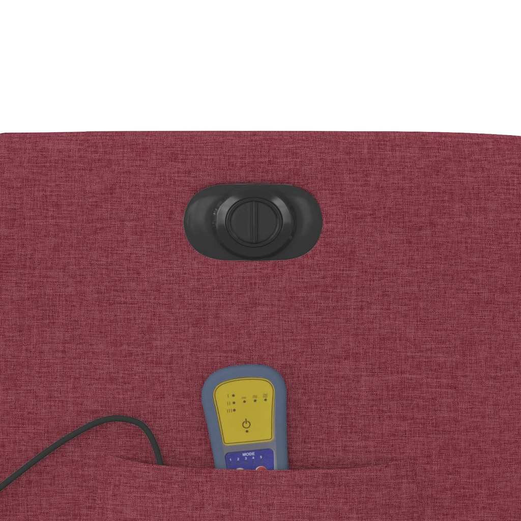 Električni masažni naslonjač na podizanje od tkanine boja vina