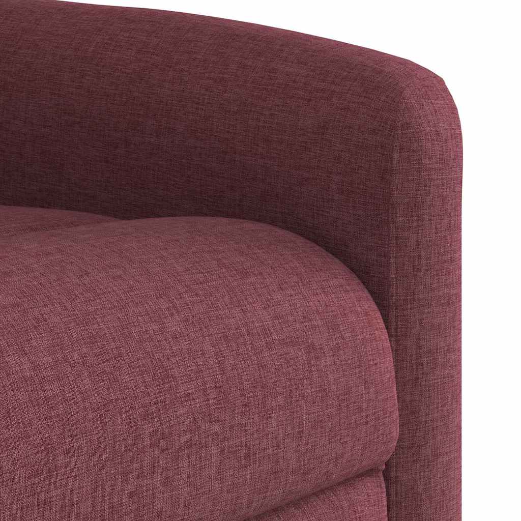 Električni naslonjač od tkanine crvena boja vina