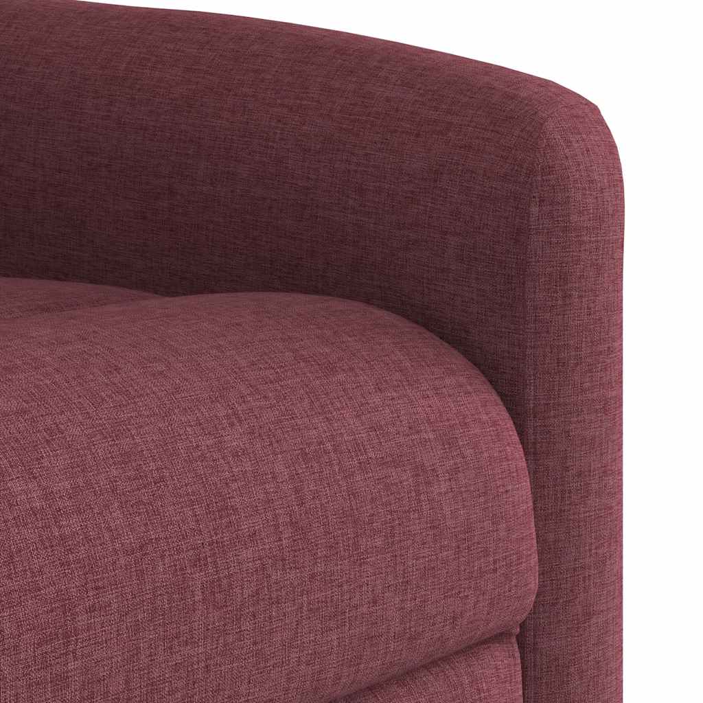 Električni masažni naslonjač na podizanje od tkanine boja vina