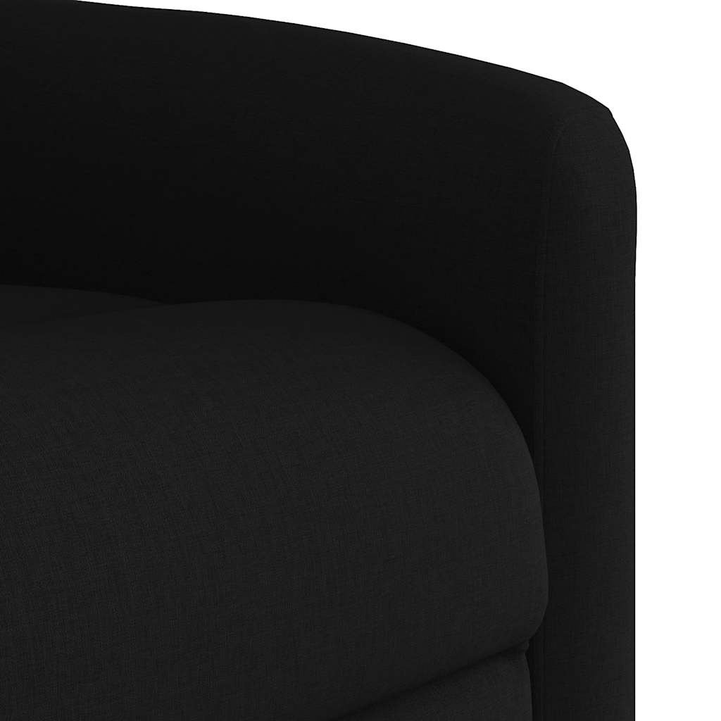 Električni masažni naslonjač od tkanine crni