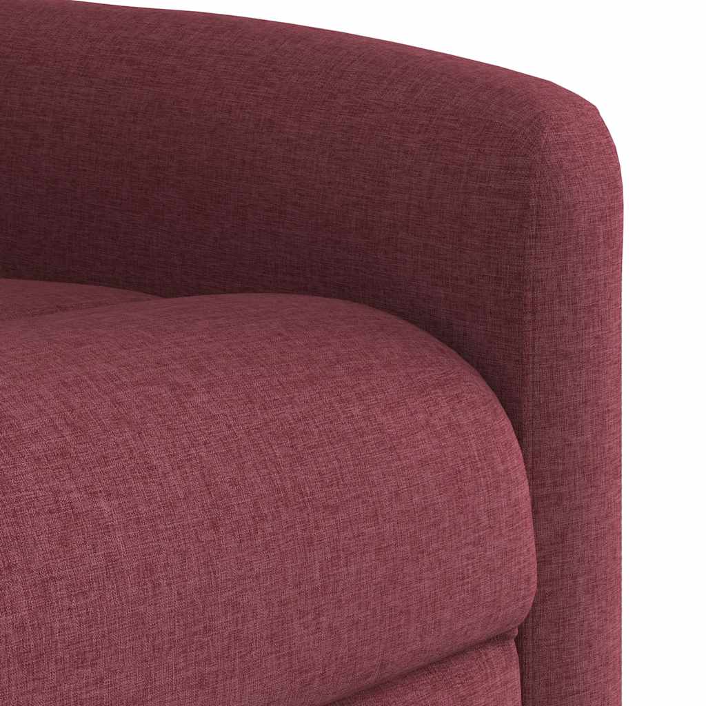 Električni masažni naslonjač na podizanje od tkanine boja vina