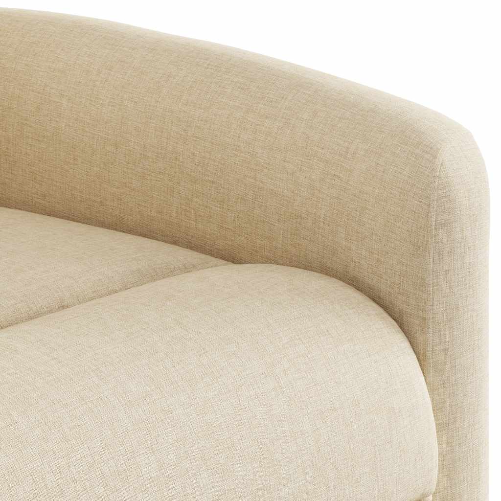 Električni masažni naslonjač na podizanje od tkanine krem