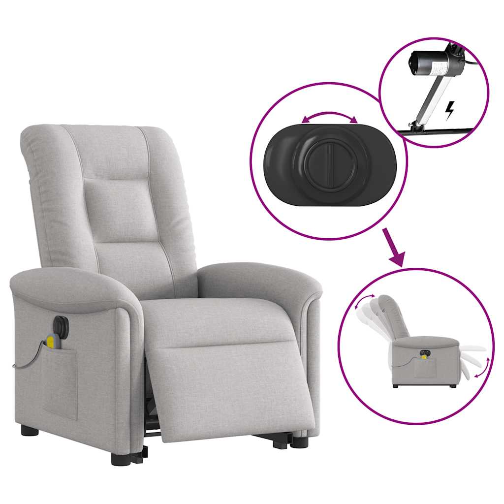 Električni masažni naslonjač na podizanje tkanina oblačnosivi