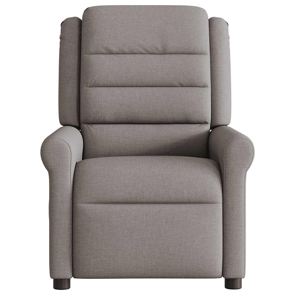 Električni masažni naslonjač od tkanine smeđesivi
