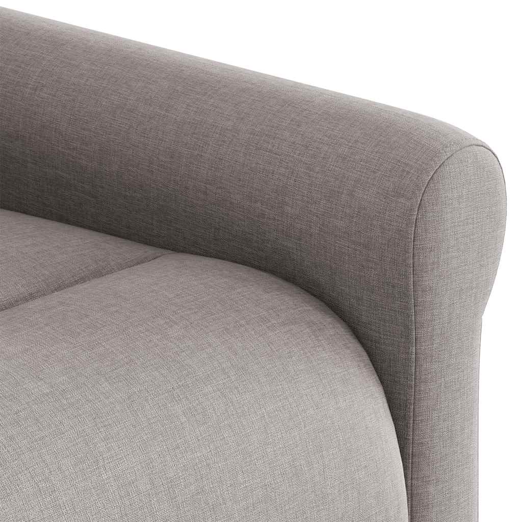 Masažni naslonjač na podizanje od tkanine smeđesivi