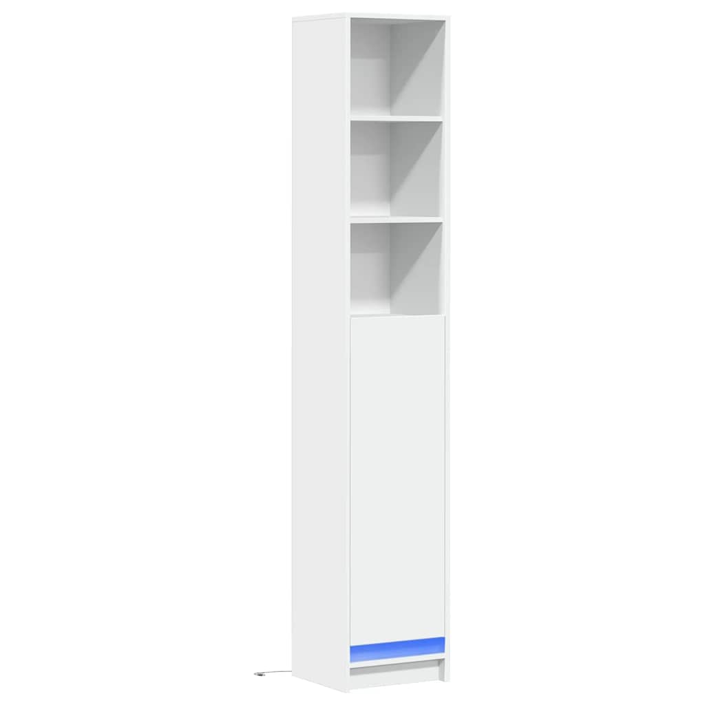 Komoda s LED svjetlima bijela 36x32,5x200 cm konstruirano drvo