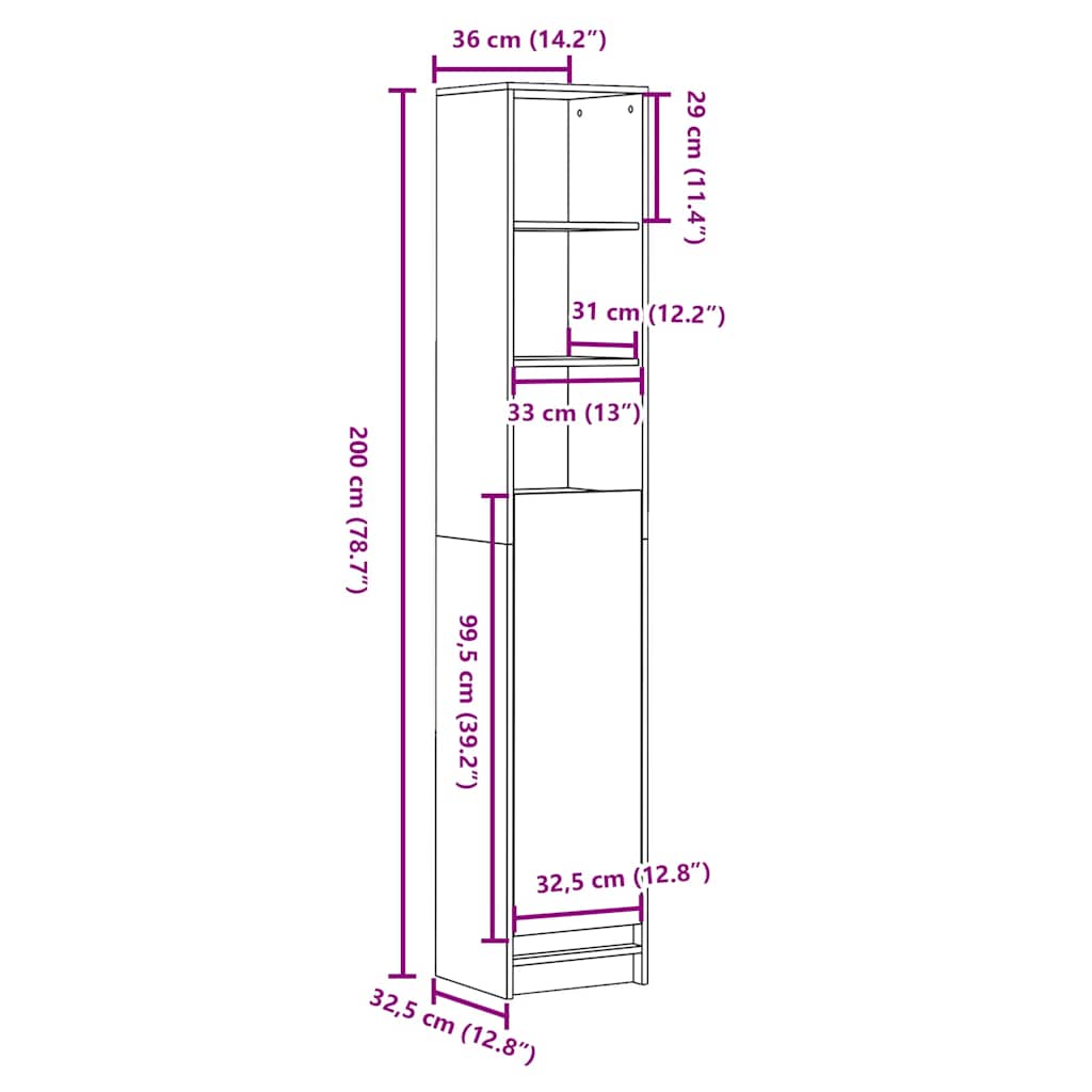 Komoda s LED svjetlima bijela 36x32,5x200 cm konstruirano drvo