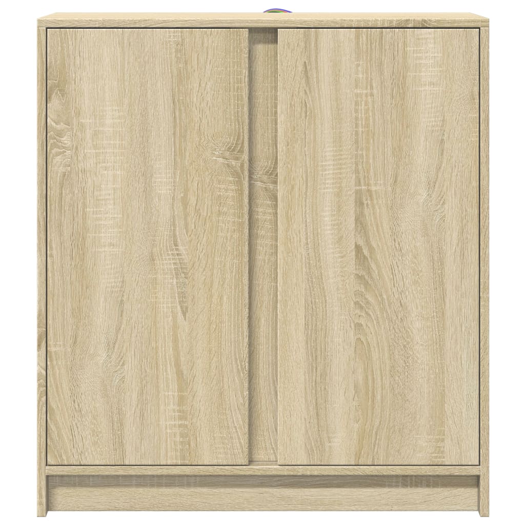 Komoda s LED svjetlima boja hrasta sonome 77x34x85 cm drvena
