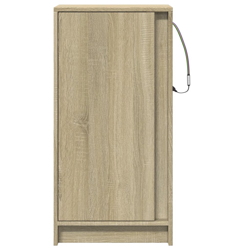 Komoda s LED boja hrasta sonome 42,5x34x85 cm konstruirano drvo
