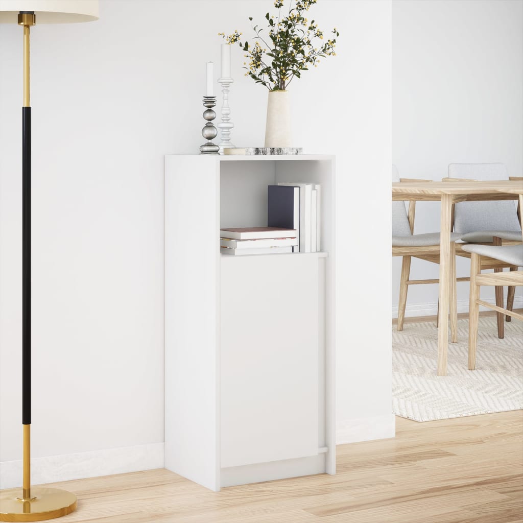 Komoda s LED svjetlima bijela 42,5x34x100 cm konstruirano drvo