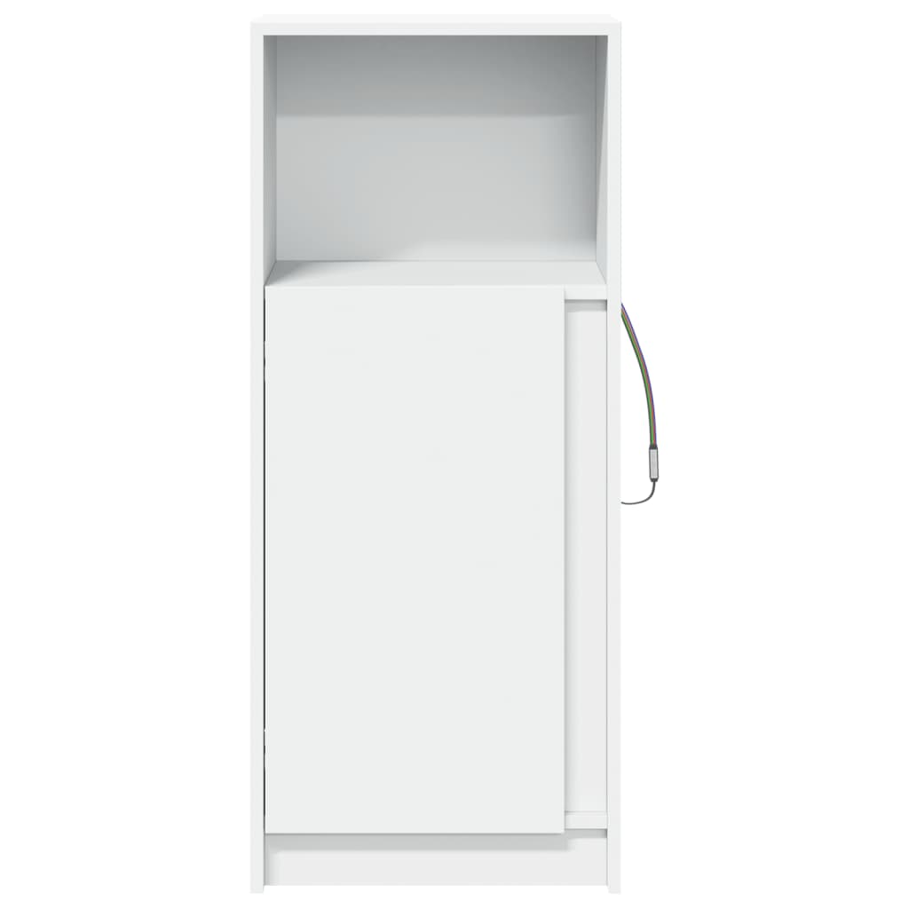 Komoda s LED svjetlima bijela 42,5x34x100 cm konstruirano drvo