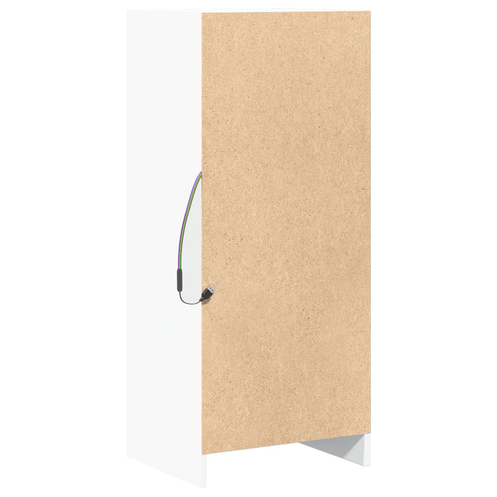 Komoda s LED svjetlima bijela 42,5x34x100 cm konstruirano drvo