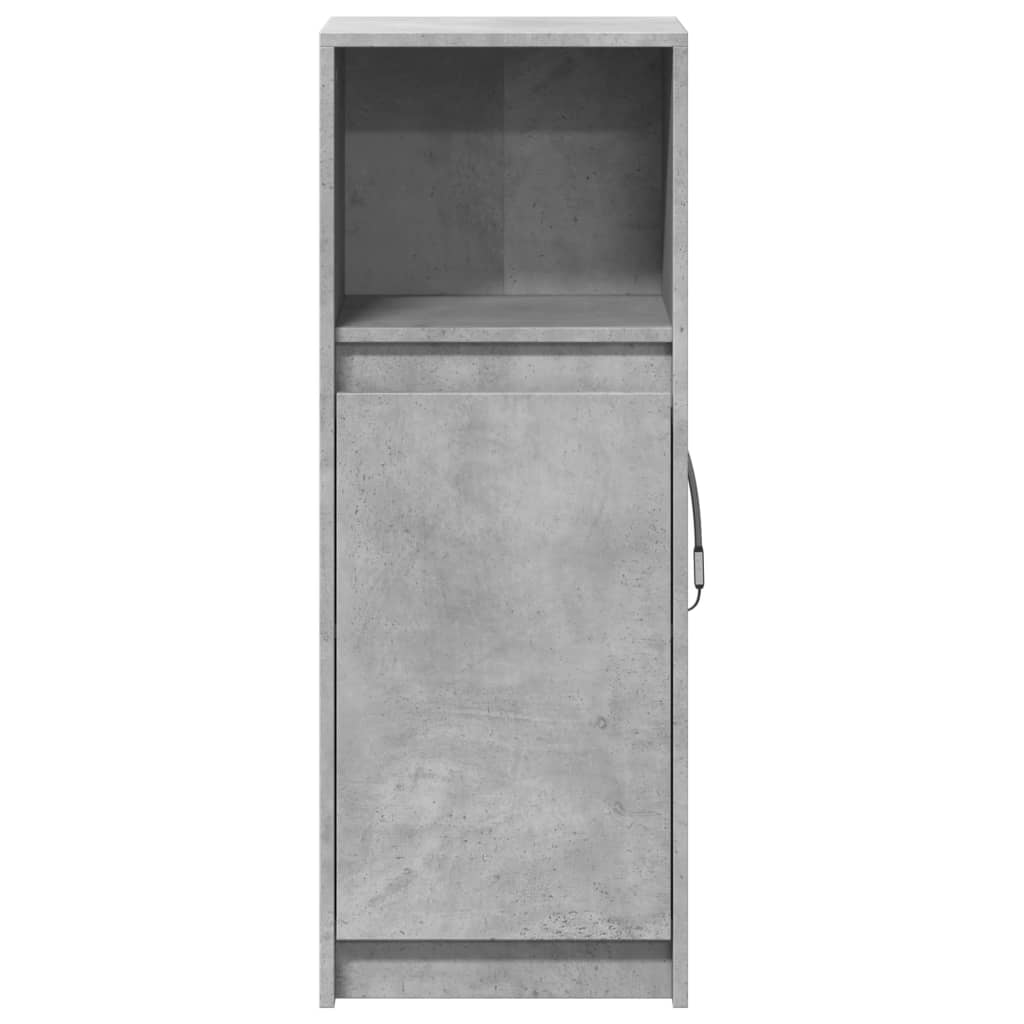 Komoda s LED svjetlima siva boja betona 38x34x100 cm drvena
