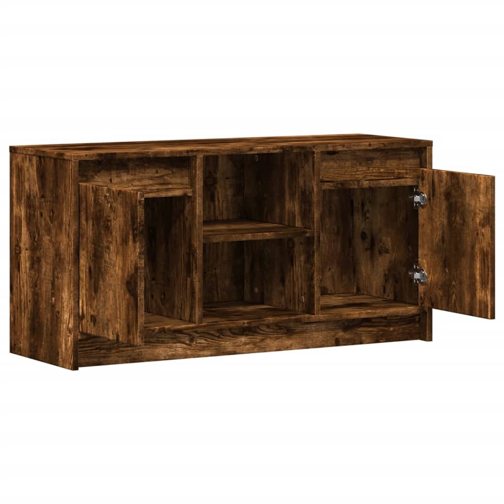 TV ormarić s LED svjetlima boja hrasta 100x34x50 cm drveni