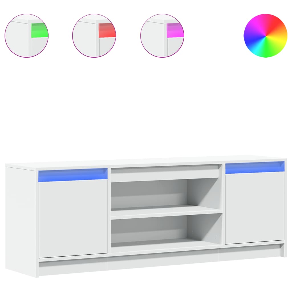 TV ormarić LED bijeli 139,5x34x50 cm od konstruiranog drva