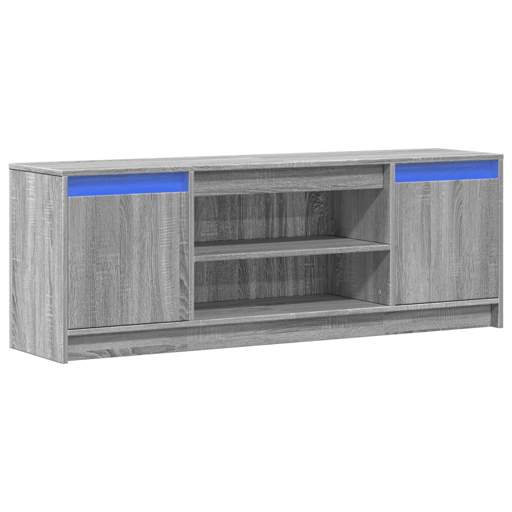 TV ormarić s LED svjetlima boja hrasta 139,5x34x50 cm drveni