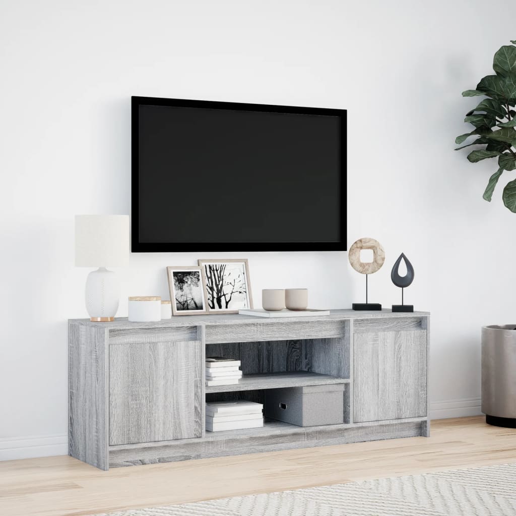 TV ormarić s LED svjetlima boja hrasta 139,5x34x50 cm drveni
