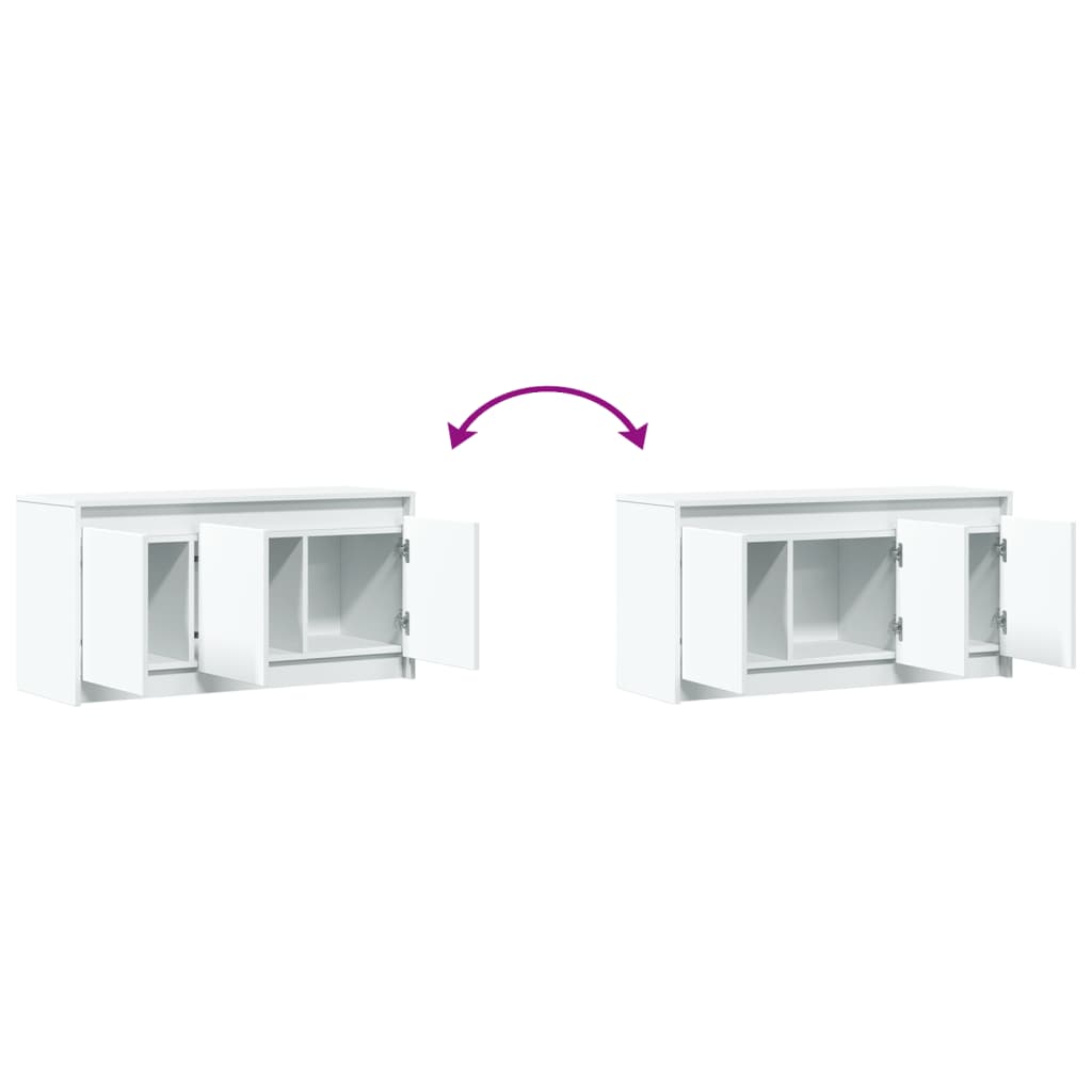 TV ormarić LED bijeli 100 x 34 x 50 cm od konstruiranog drva