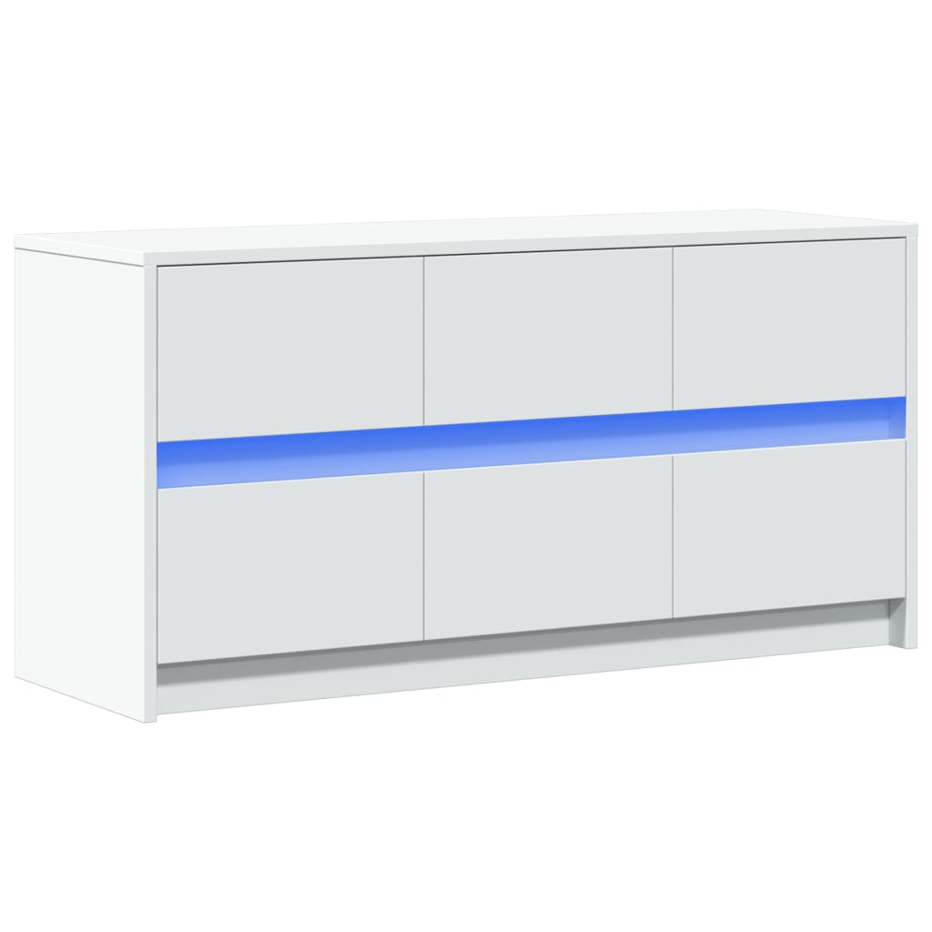 TV ormarić LED bijeli 100 x 34 x 50 cm od konstruiranog drva
