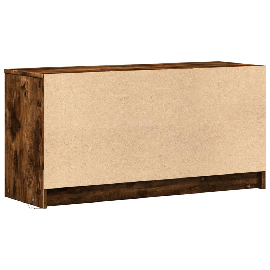 TV ormarić s LED svjetlima boja hrasta 100x34x50 cm drveni