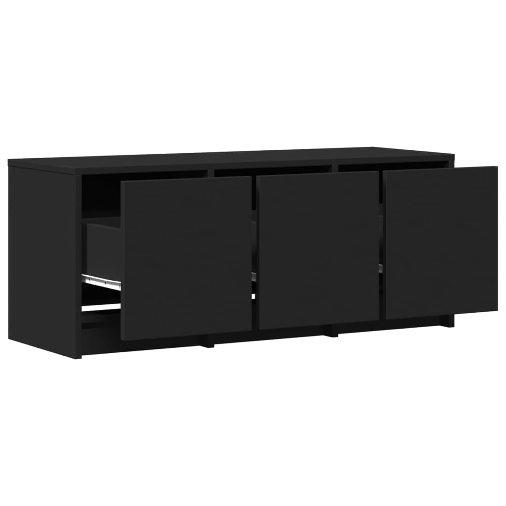 TV ormarić s LED svjetlima crni 97x34x40 cm konstruirano drvo