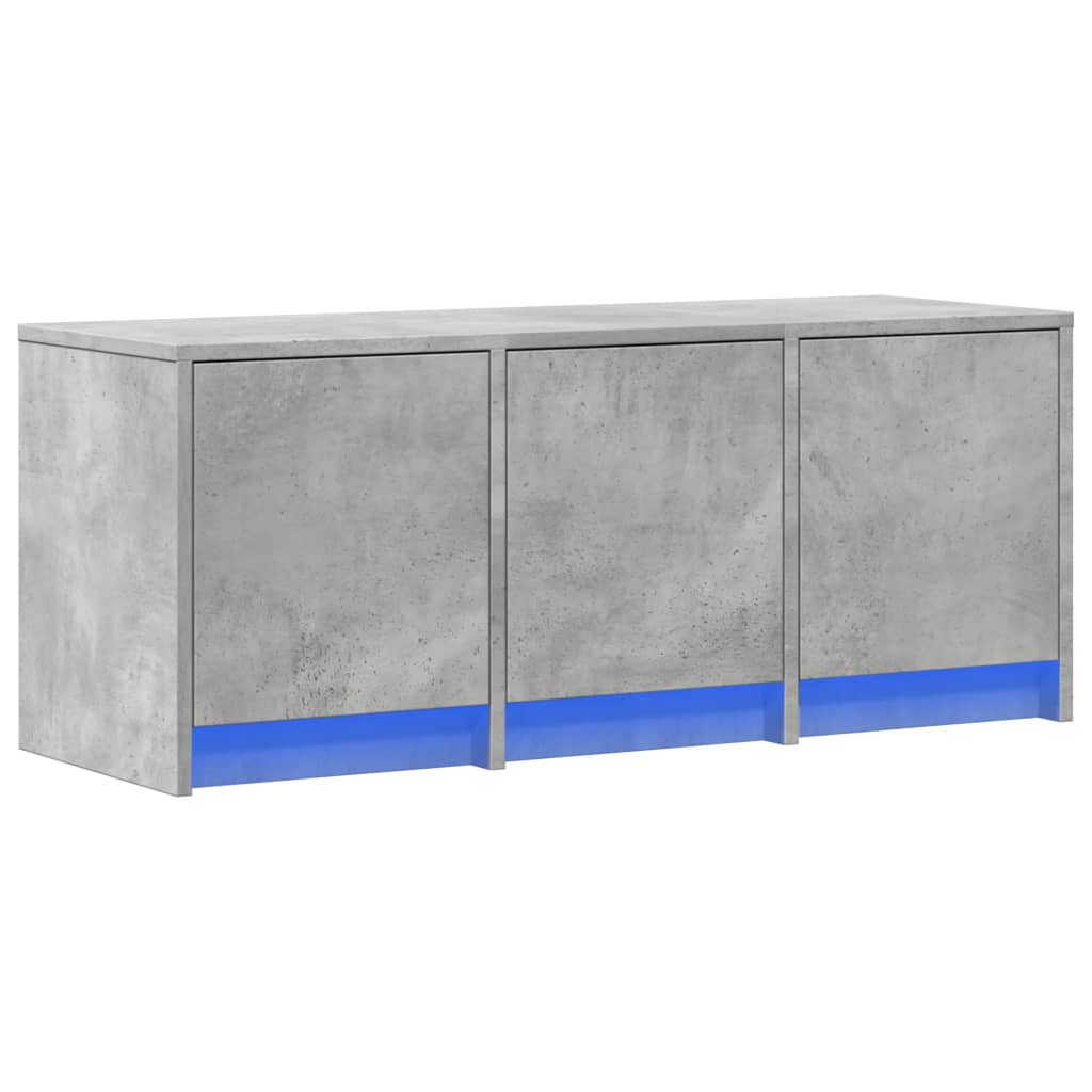 TV ormarić s LED svjetlima boja betona 97x34x40 cm drveni
