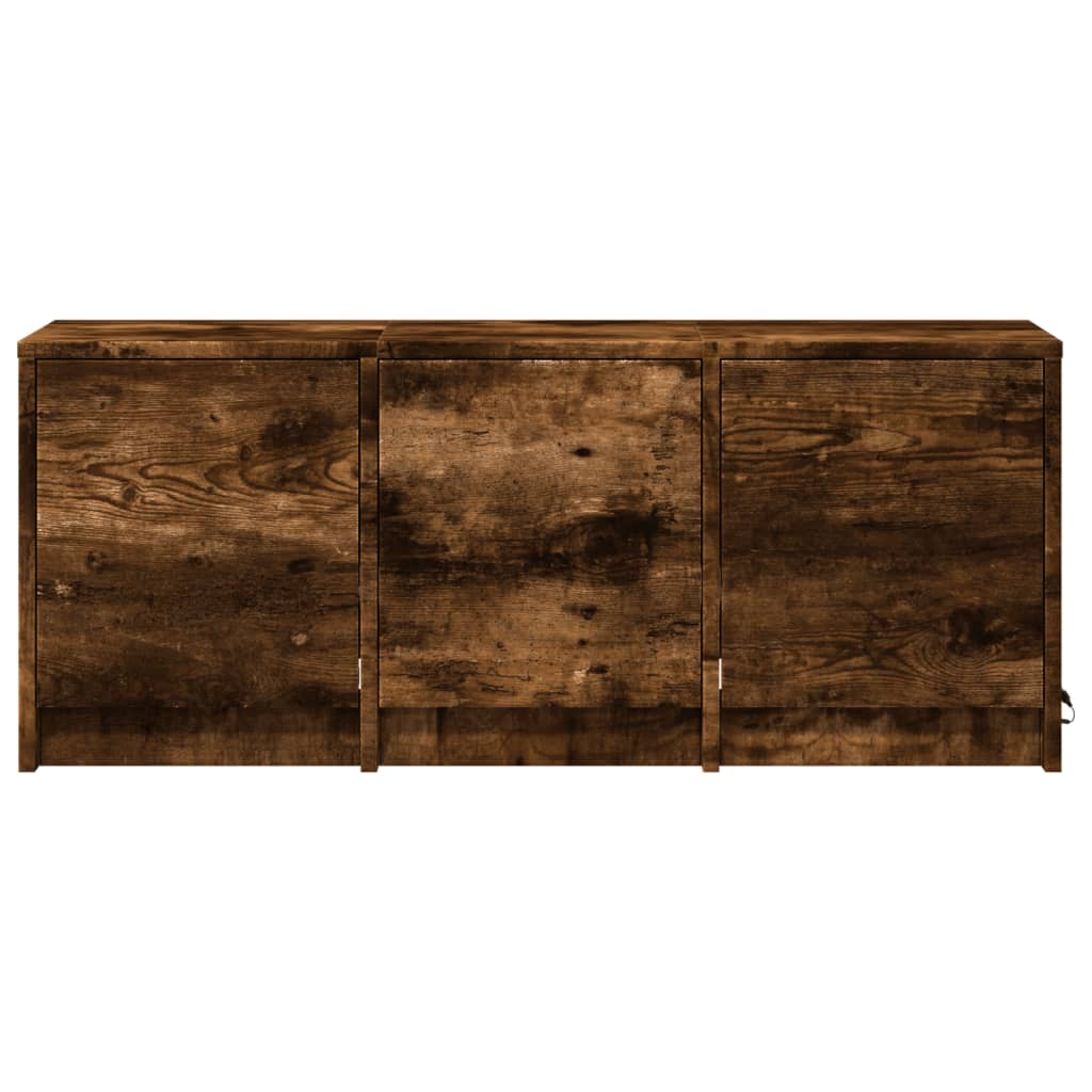 TV ormarić s LED svjetlima boja hrasta 97x34x40 cm drveni