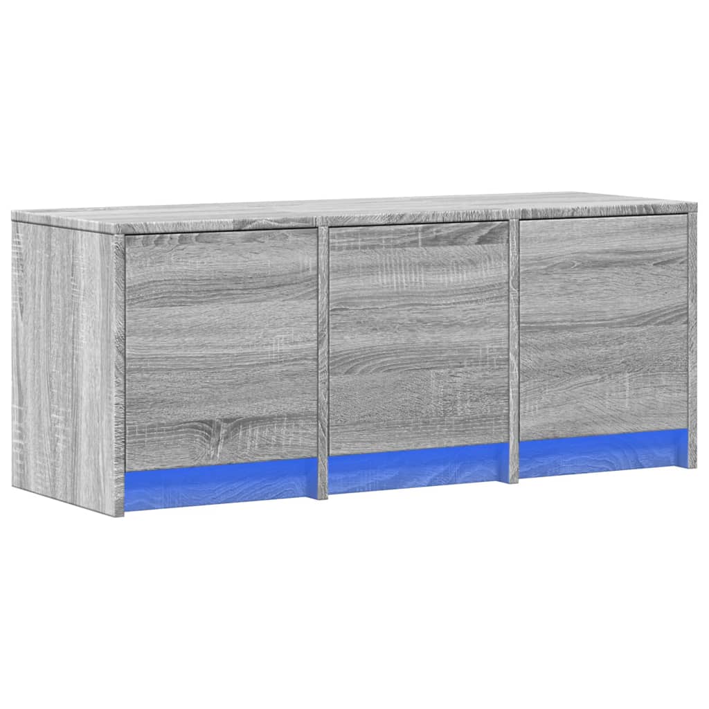 TV ormarić s LED svjetlima boja hrasta 97x34x40 cm drveni