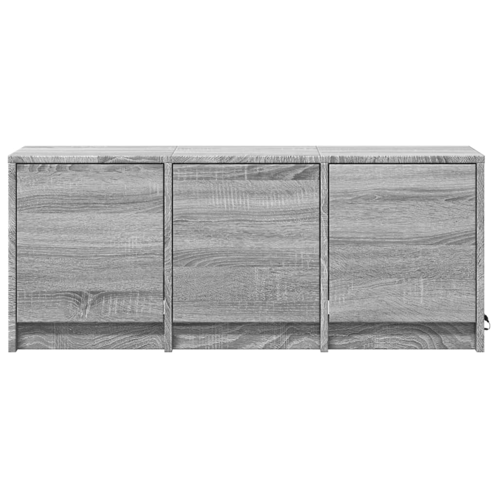 TV ormarić s LED svjetlima boja hrasta 97x34x40 cm drveni