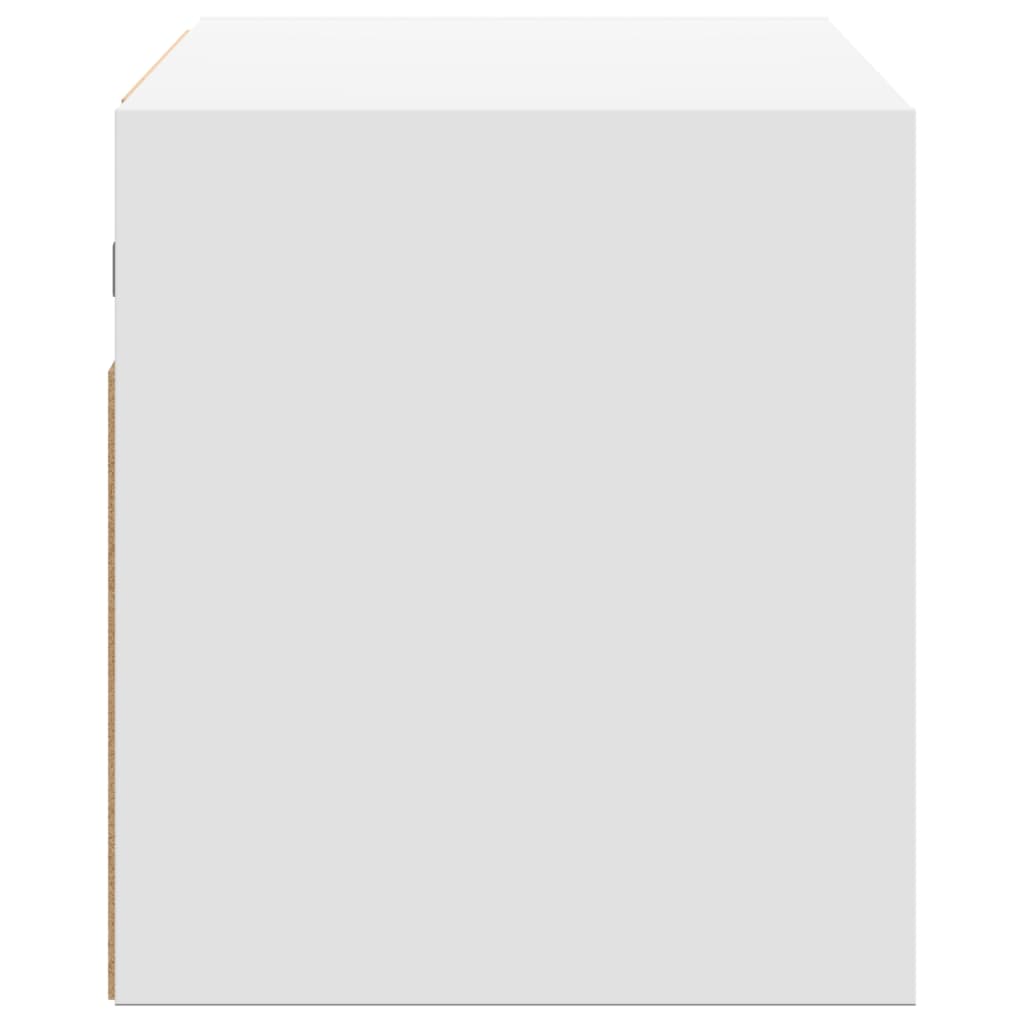 Zidni TV ormarić s LED svjetlima bijeli 80x31x35 cm