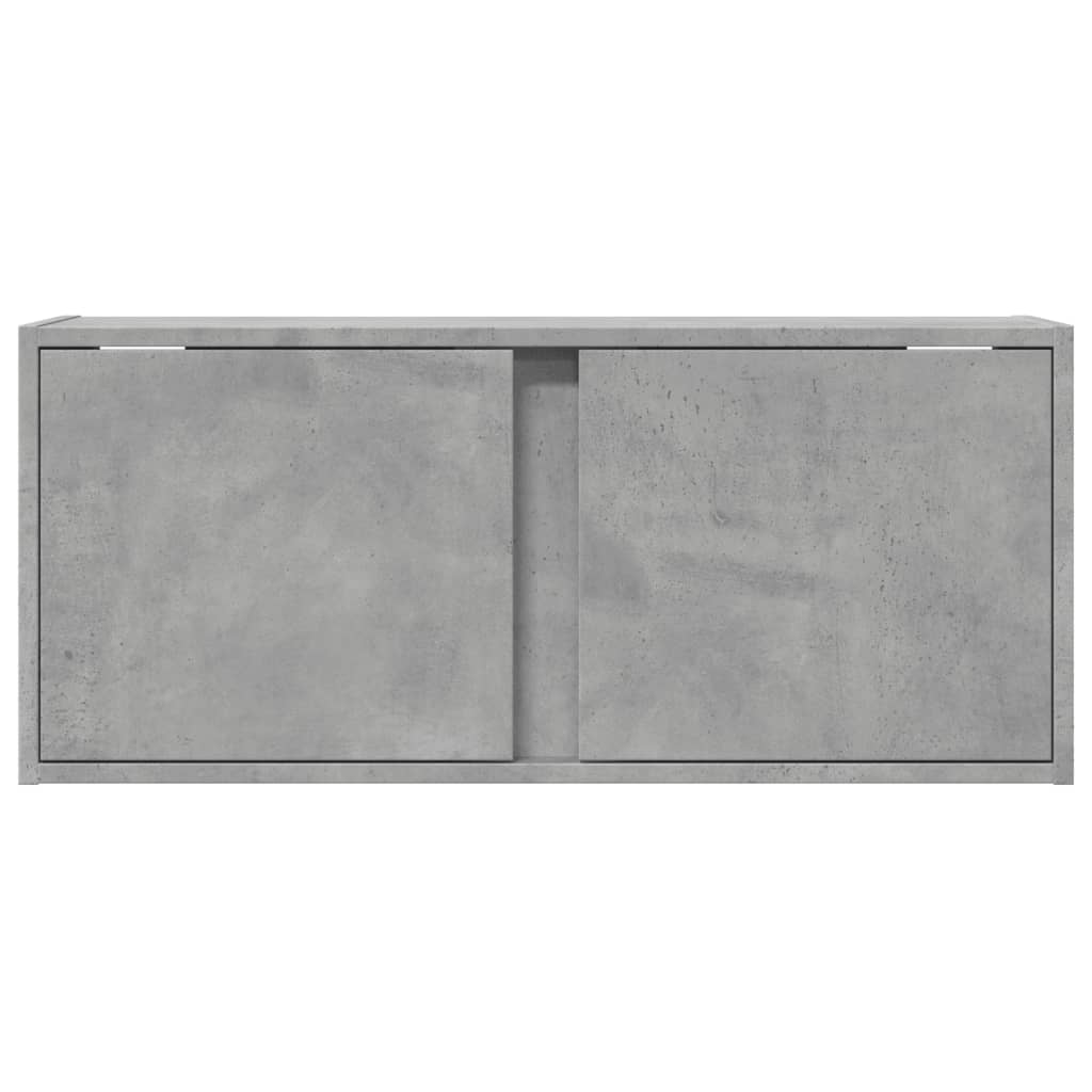 Zidni TV ormarić s LED svjetlima siva boja betona 80x31x35 cm