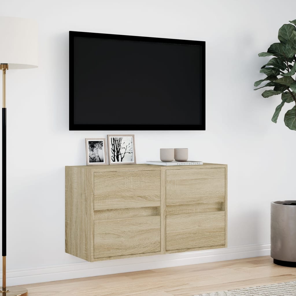 Zidni TV ormarići LED 2 kom boja hrasta sonome 41x31x45 cm