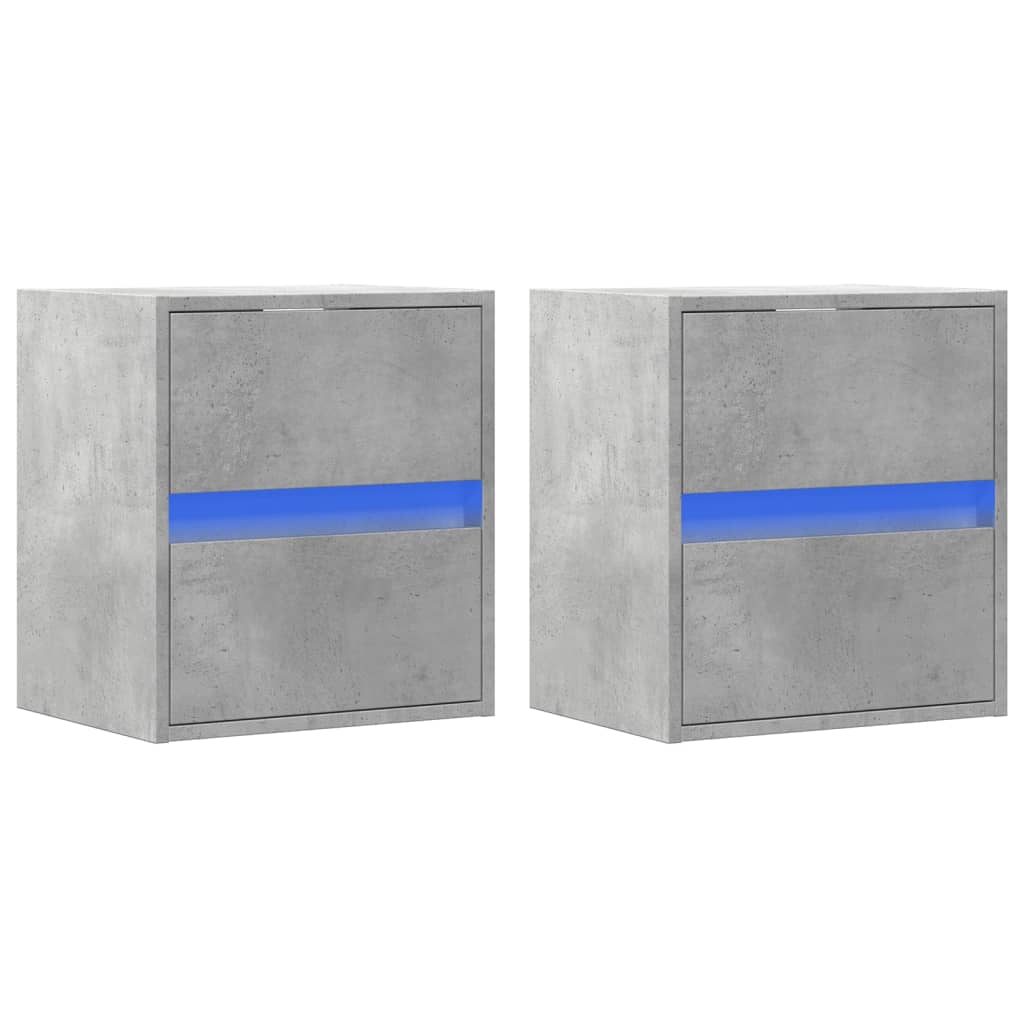 Zidni TV ormarići LED 2 kom boja betona 41x31x45 cm