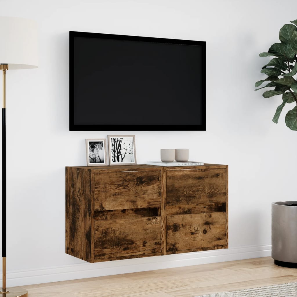 Zidni TV ormarići LED 2 kom boja hrasta 41x31x45 cm