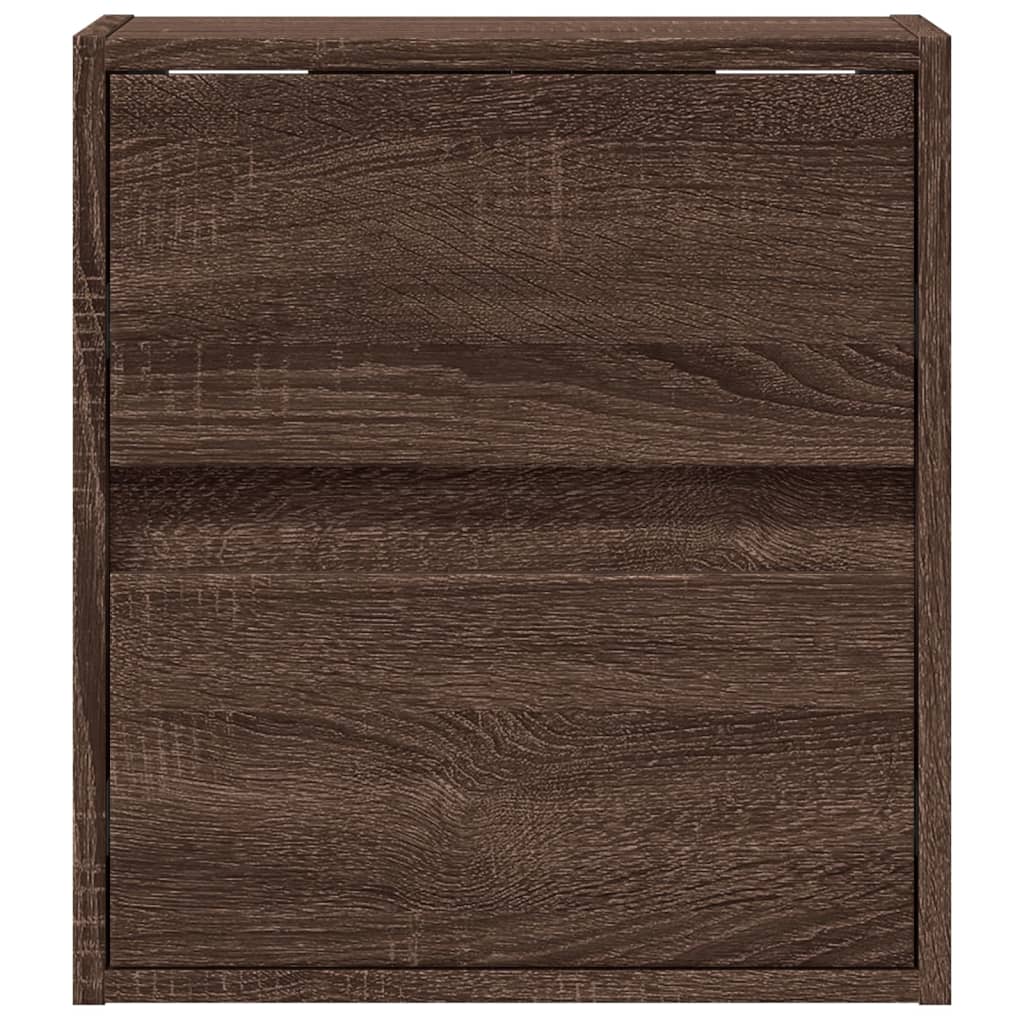 Zidni TV ormarić s LED svjetlima boja hrasta 41x31x45 cm