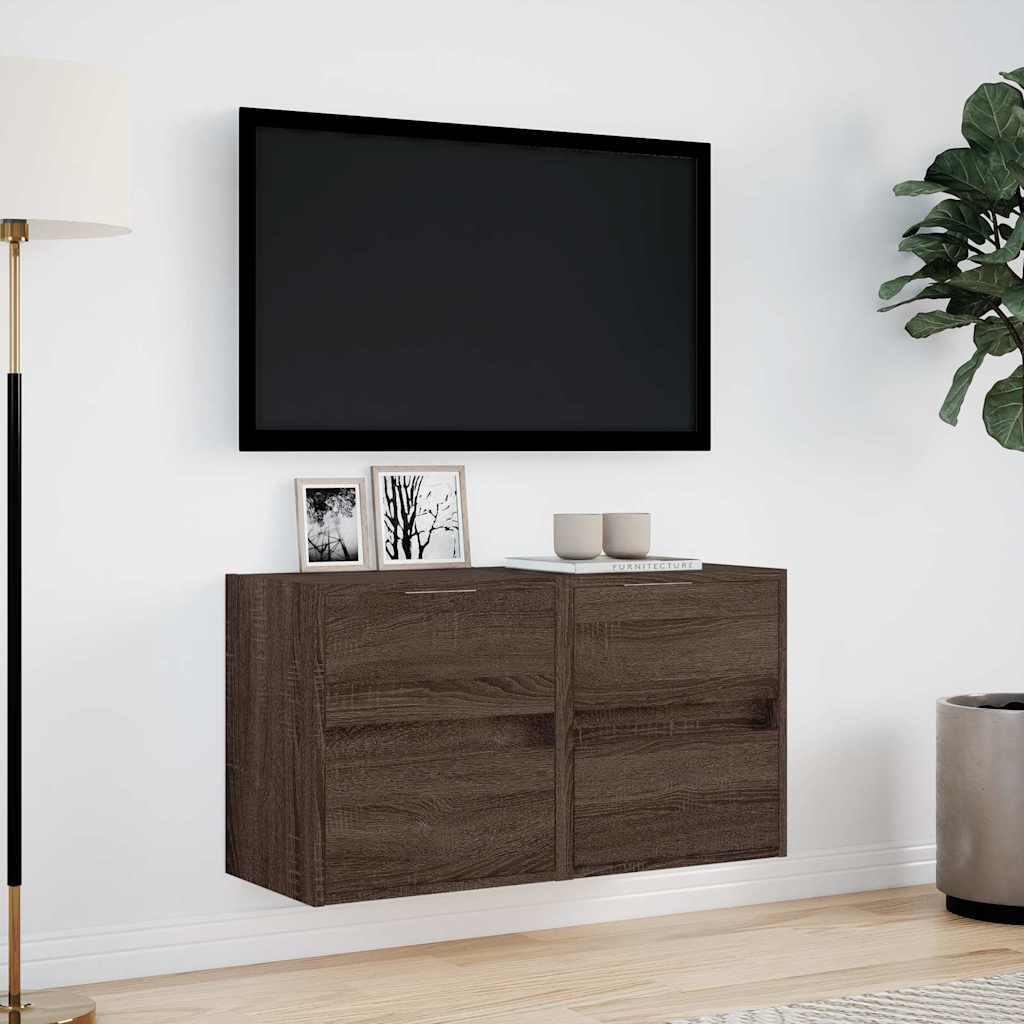 Zidni TV ormarići LED 2 kom boja smeđeg hrasta 41x31x45 cm