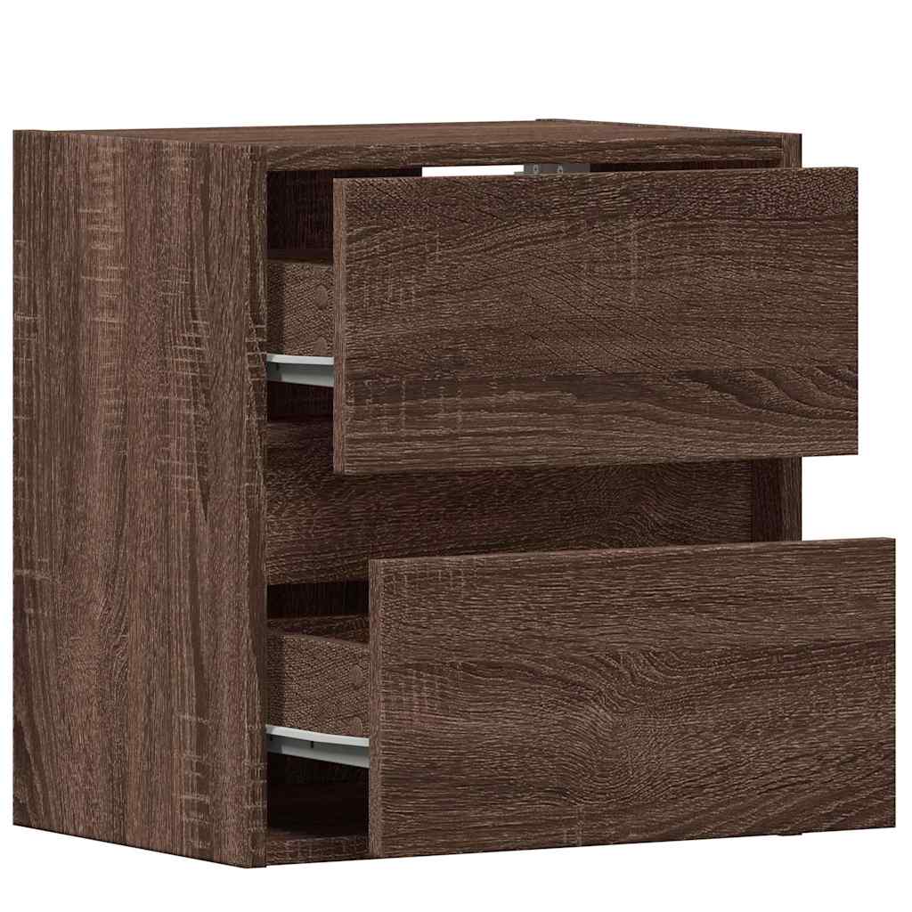 Zidni TV ormarići LED 2 kom boja smeđeg hrasta 41x31x45 cm