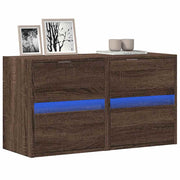 Zidni TV ormarići LED 2 kom boja smeđeg hrasta 41x31x45 cm