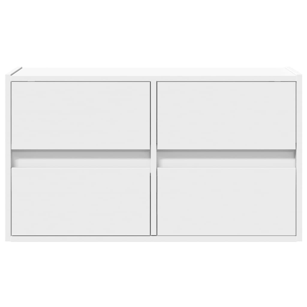 Zidni TV ormarić s LED svjetlima bijeli 80 x 31 x 45 cm