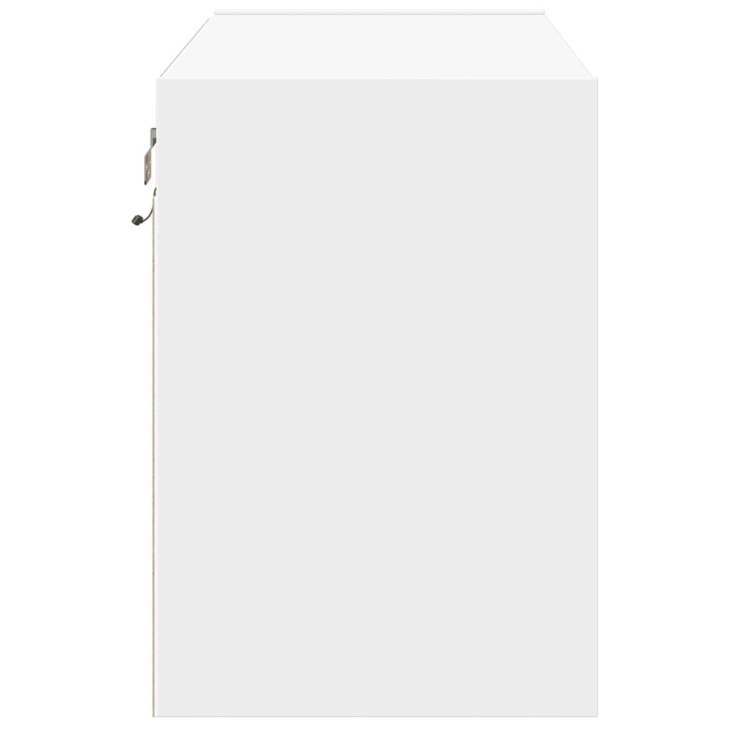 Zidni TV ormarić s LED svjetlima bijeli 80 x 31 x 45 cm