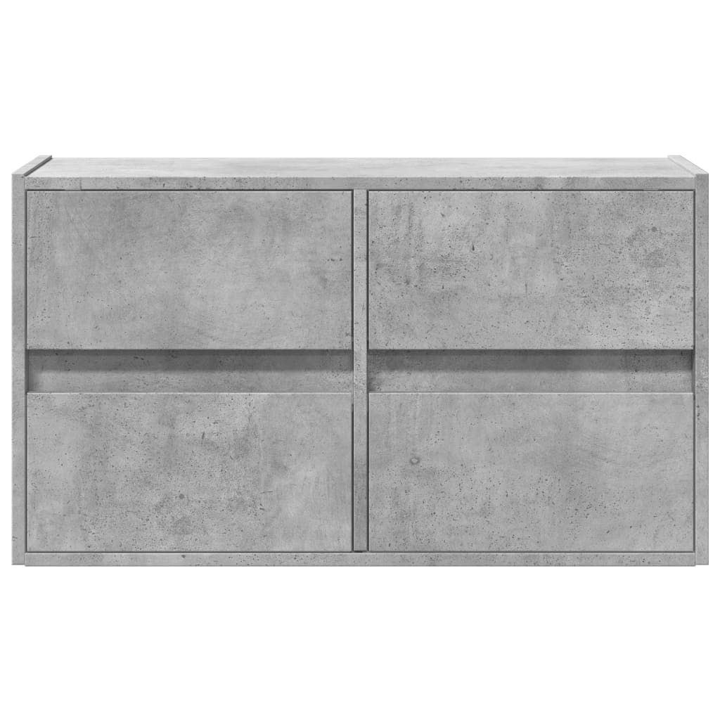 Zidni TV ormarić s LED svjetlima boja betona 80 x 31 x 45 cm