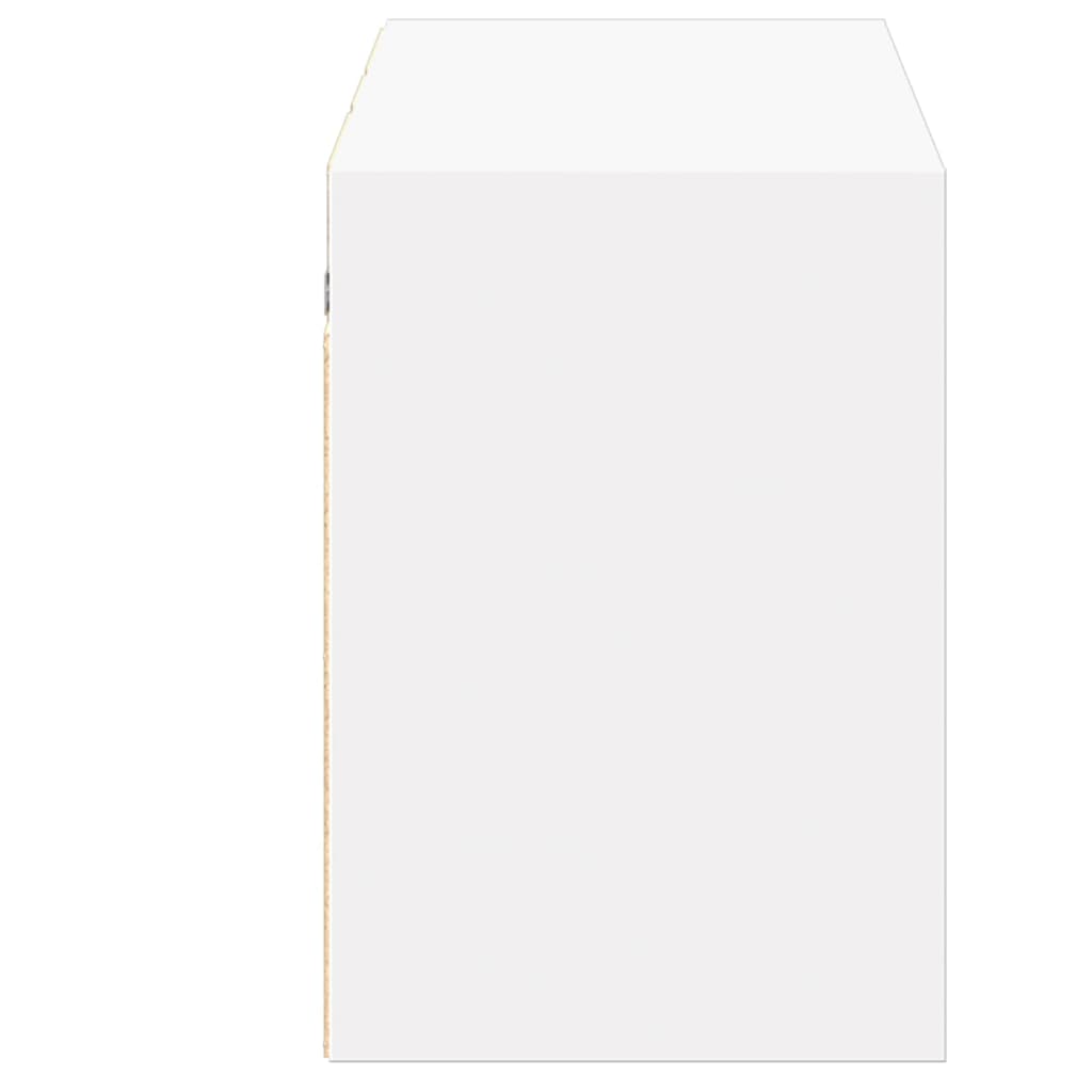 Zidni TV ormarić s LED svjetlima bijeli 130x31x45 cm