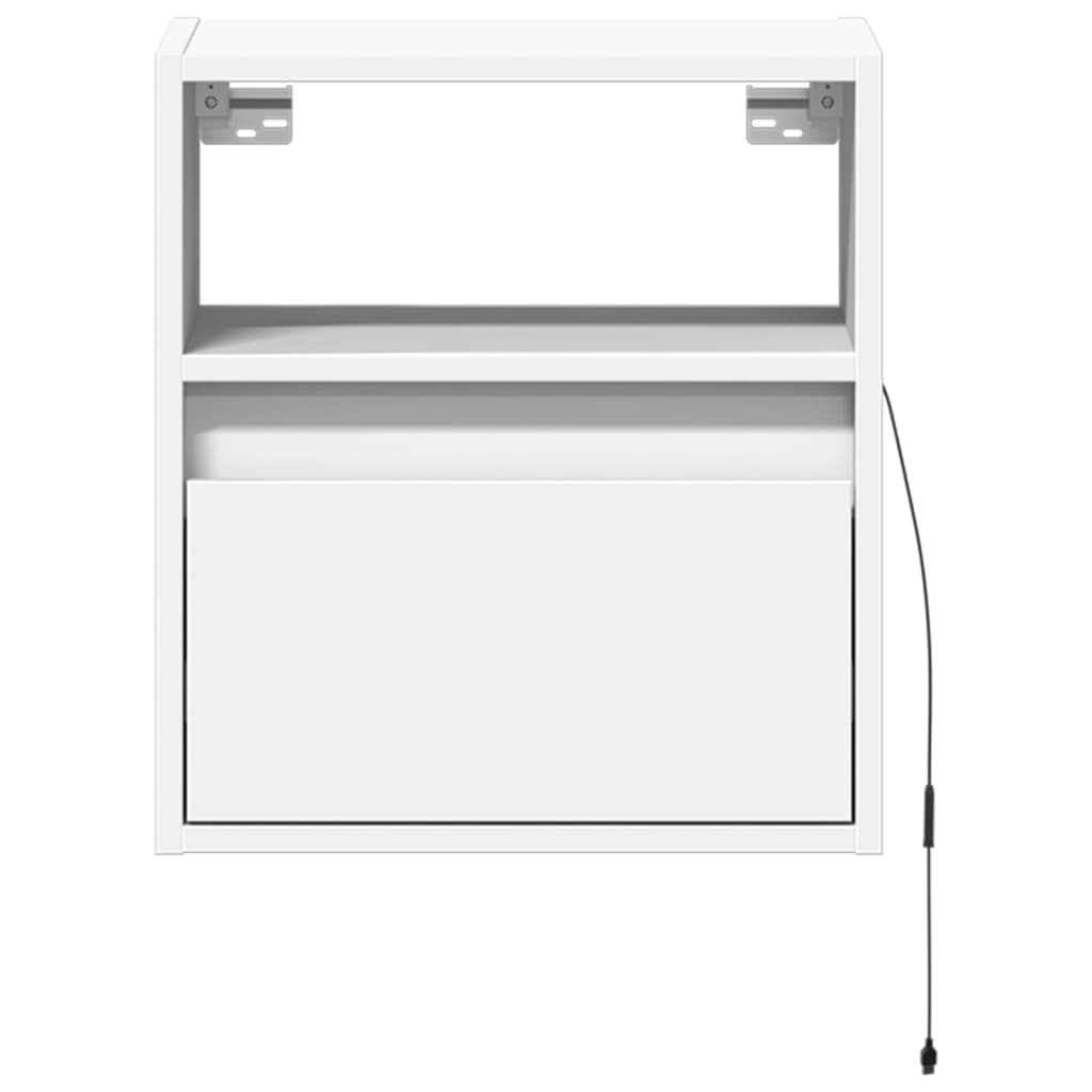 Zidni TV ormarići s LED svjetlima 2 kom bijeli 41 x 31 x 45 cm
