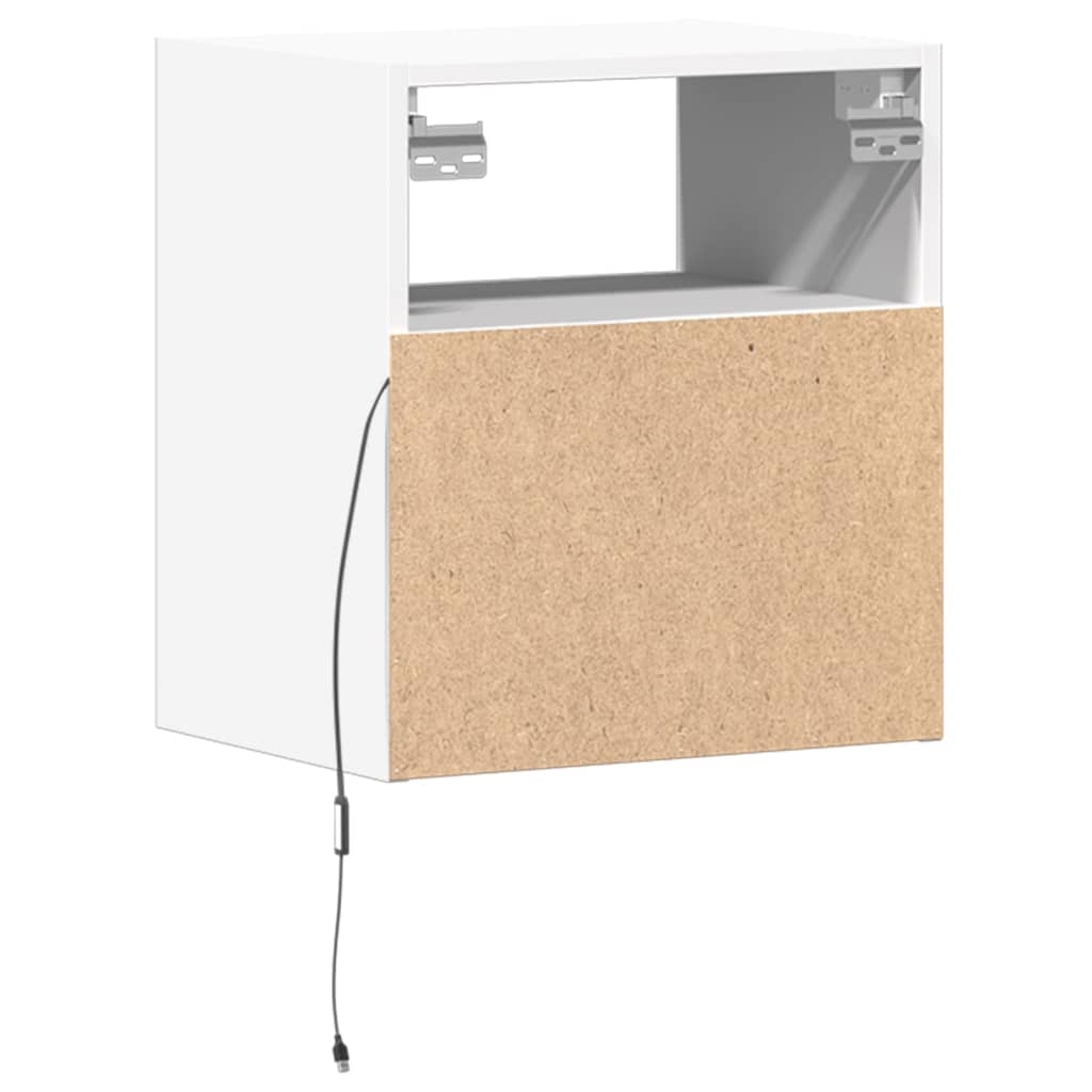 Zidni TV ormarići s LED svjetlima 2 kom bijeli 41 x 31 x 45 cm