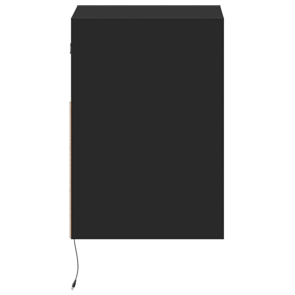 Zidni TV ormarići s LED svjetlima 2 kom crni 41x31x45 cm