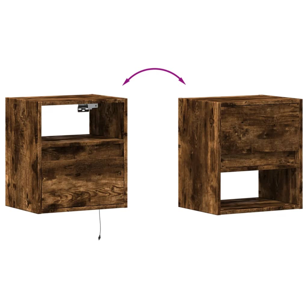 Zidni TV ormarići LED 2 kom boja hrasta 41x31x45 cm