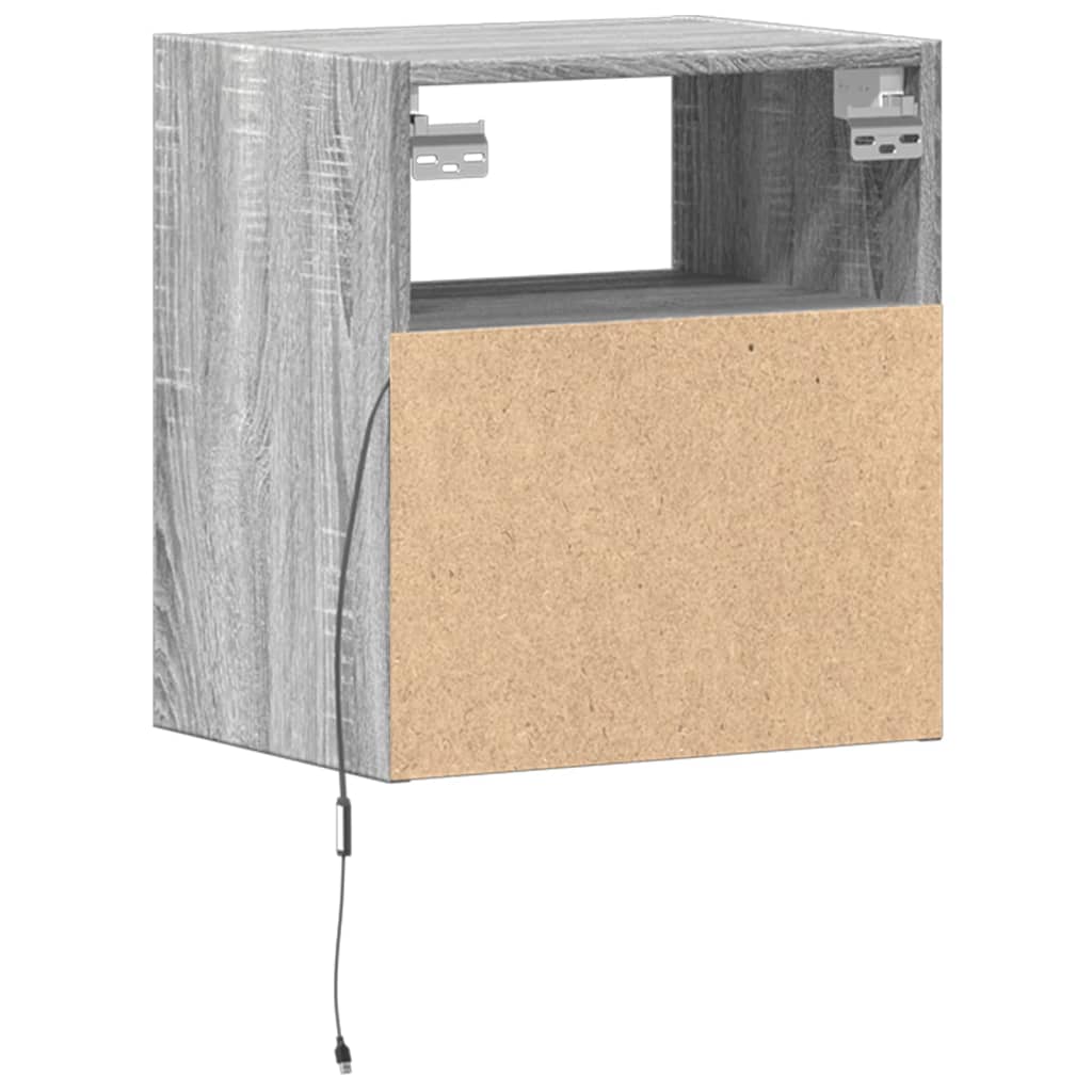 Zidni TV ormarići LED 2 kom siva boja hrasta 41x31x45 cm