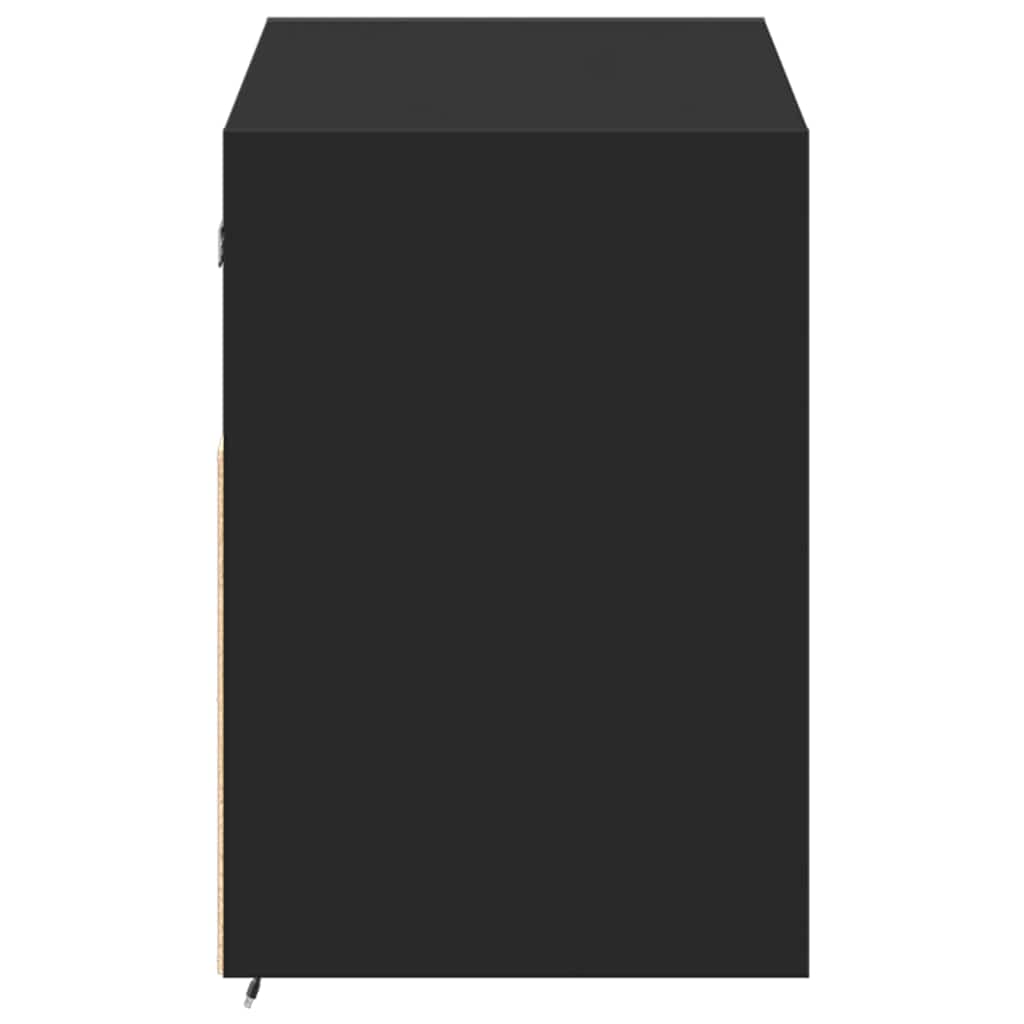 Zidni TV ormarić s LED svjetlima crni 100x31x45 cm