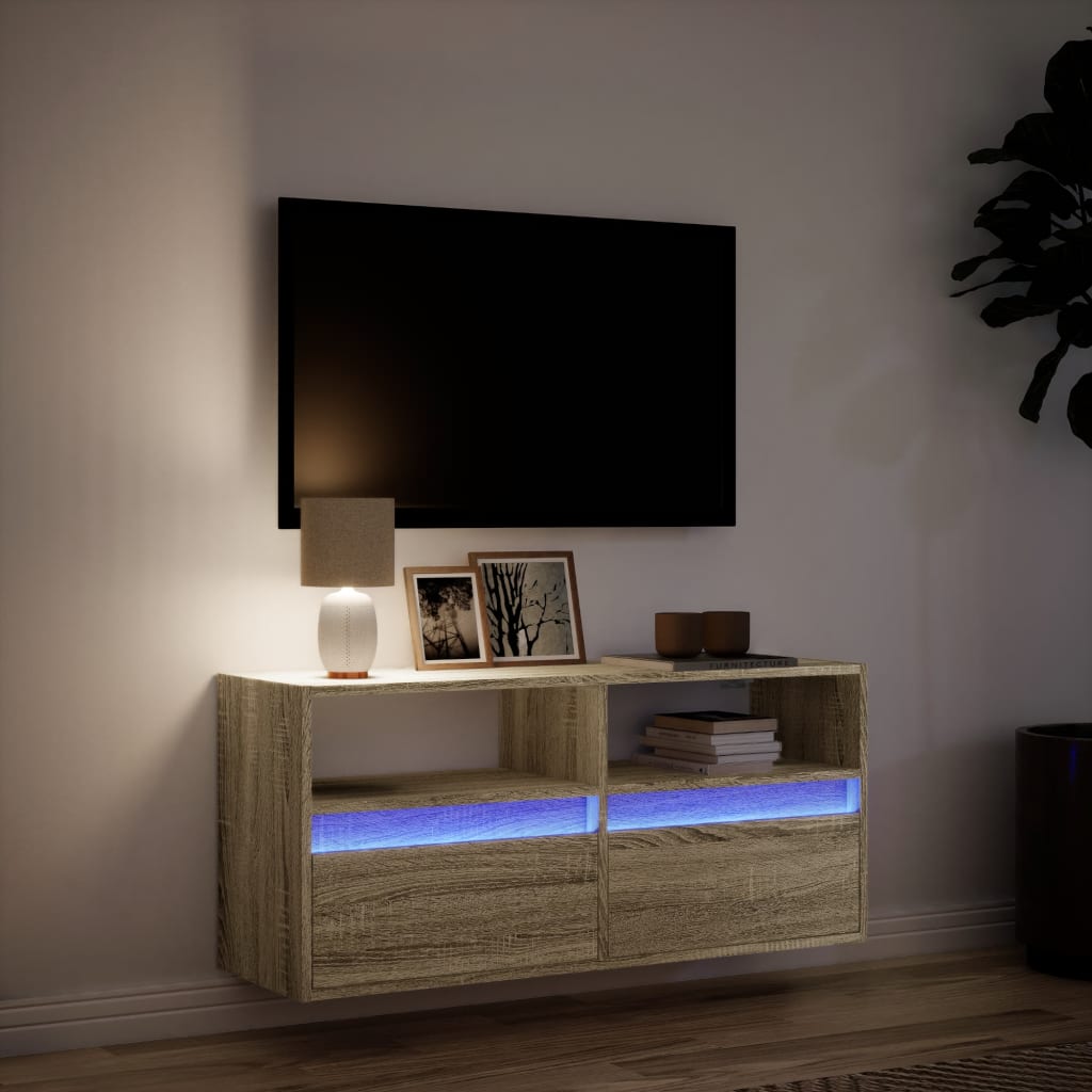 Zidni TV ormarić LED boja hrasta sonome 100x31x45 cm